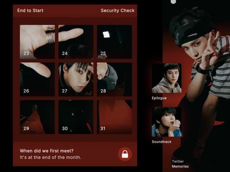 aesthetic carrd template timelapse preview