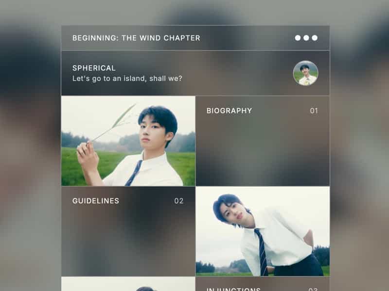 aesthetic carrd template together preview