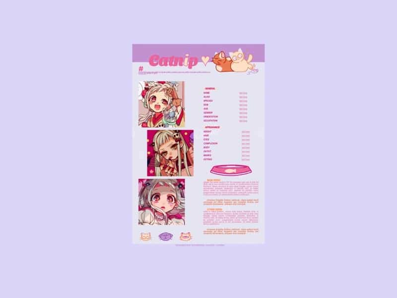 aesthetic carrd template cat heaven preview