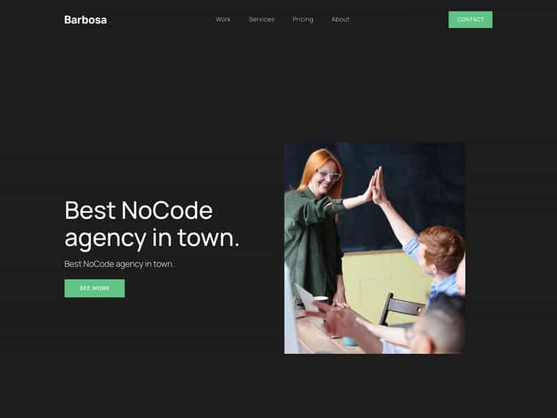 carrd template agency landing page