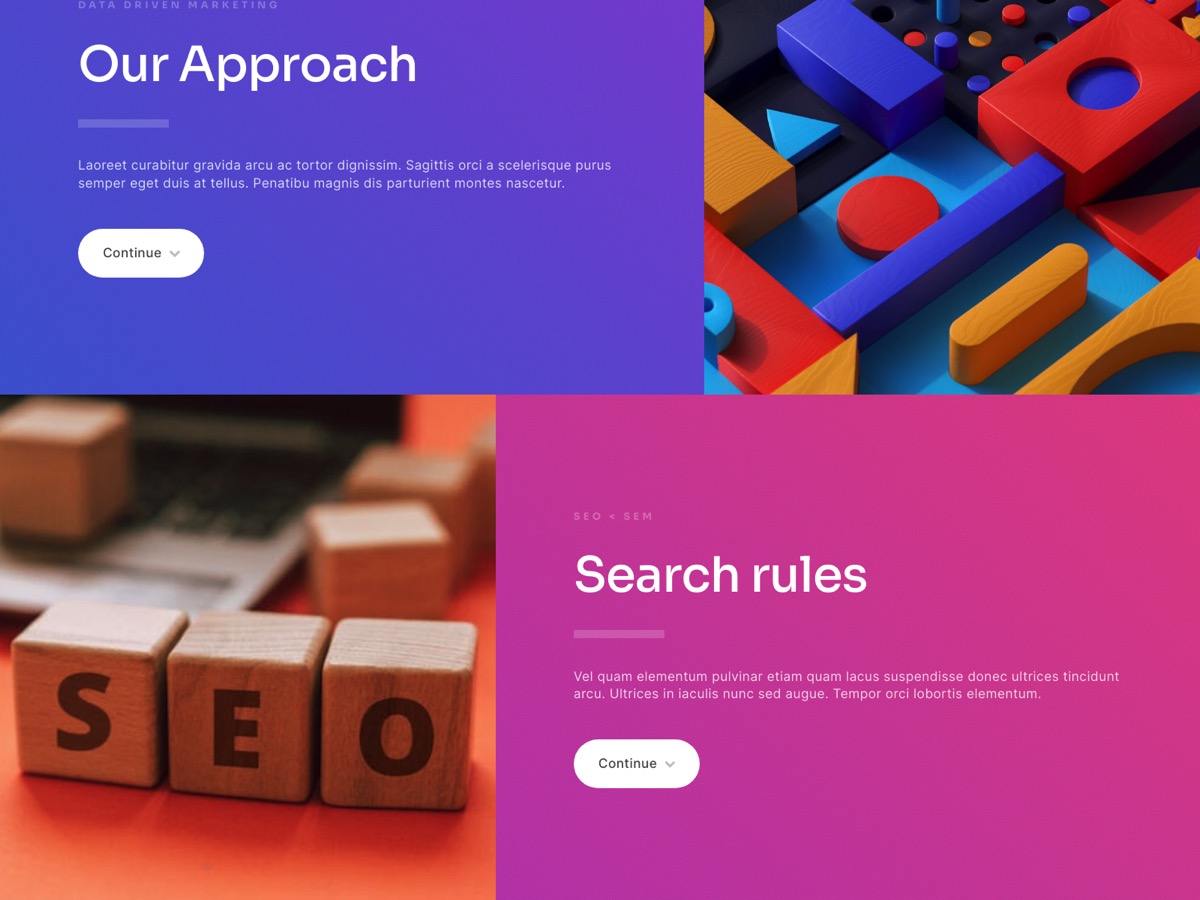 Screenshot of Carrd template Marketingo