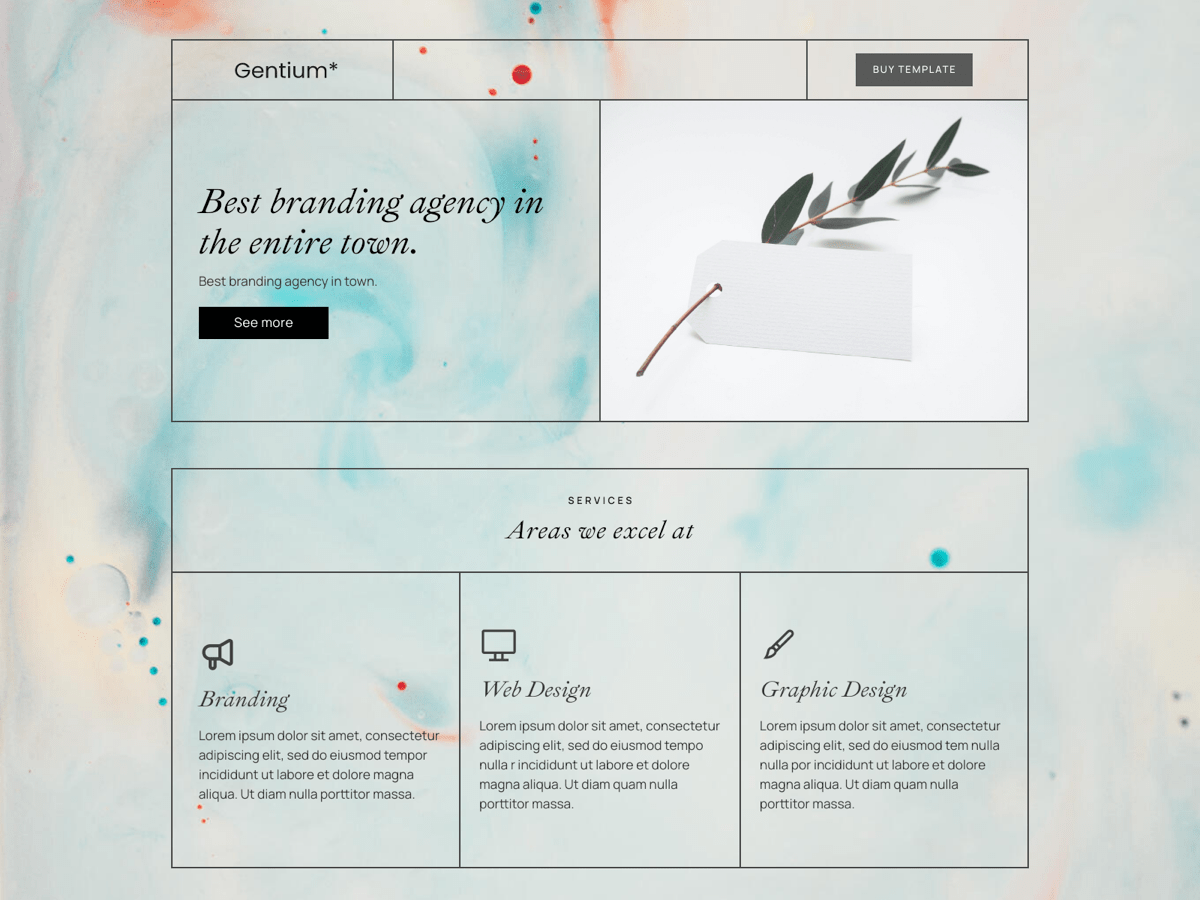 Screenshot of Carrd template Gentium