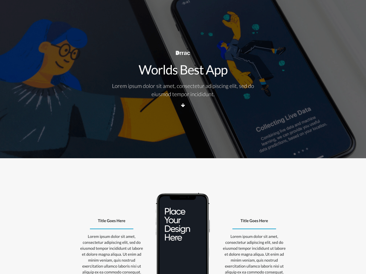 Screenshot of Carrd template App Lander