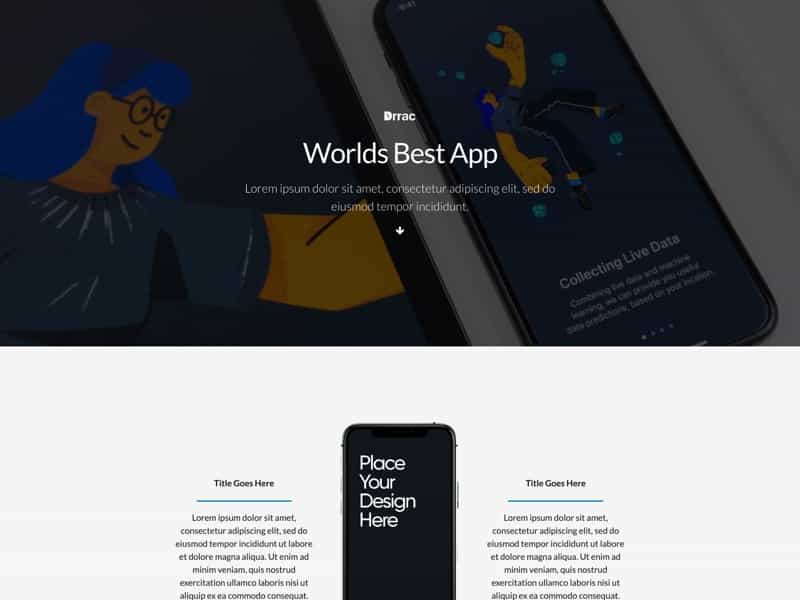 carrd template app landingpage