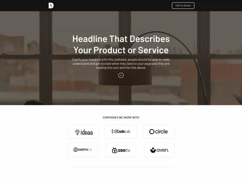 carrd template landingpage clean
