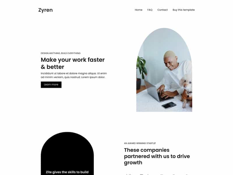 carrd template landingpage lifestyle