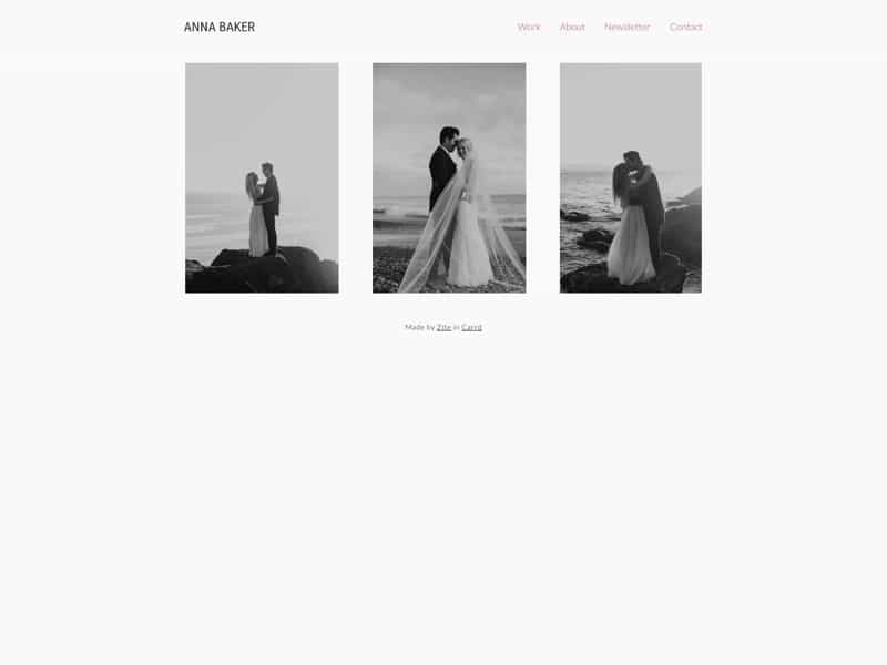 carrd template photographer website