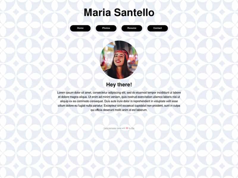 carrd template portfolio website funky