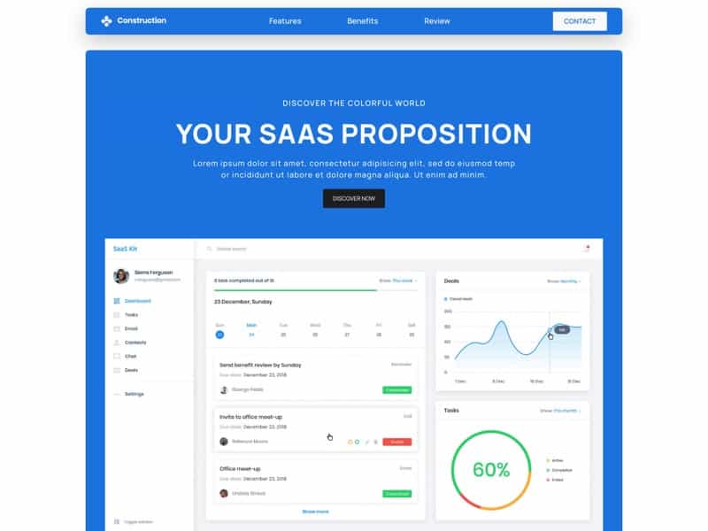 carrd template saas product landingpage