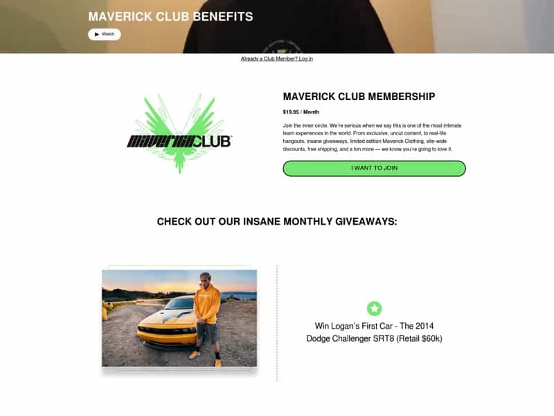 carrd template youtuber landingpage conversion